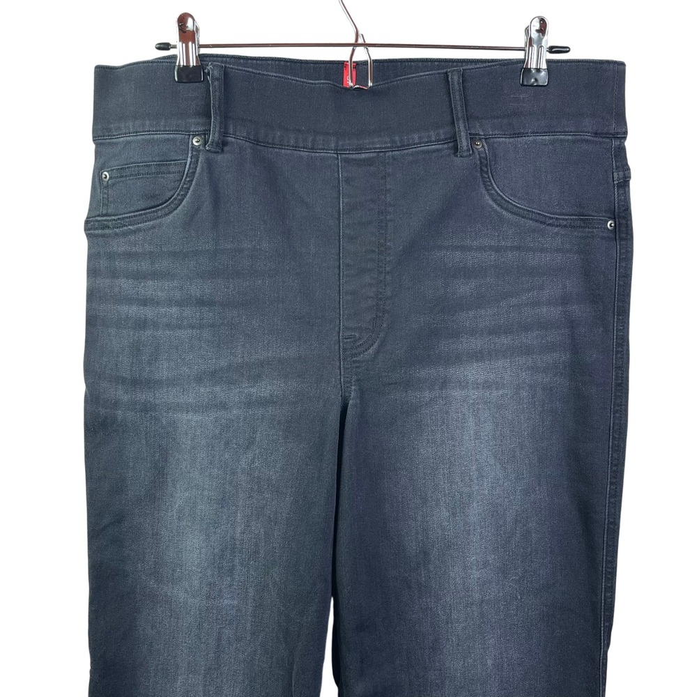Spanx Straight Jeans Womens 1X Tall Stretchy Cotton Blue - Picture 3 of 9